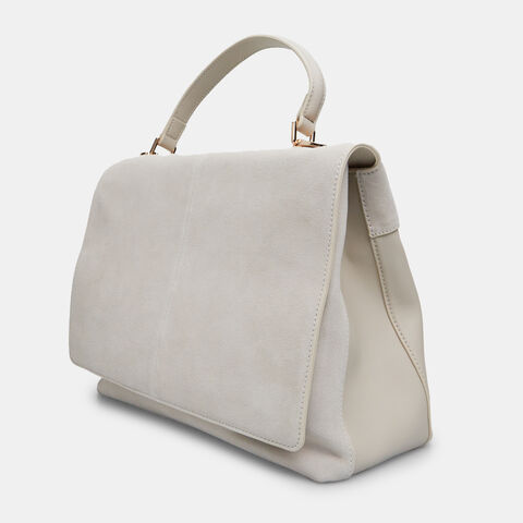 Bolso handbag de mujer de ante, Beige Bolso handbag de mujer de ante, Beige